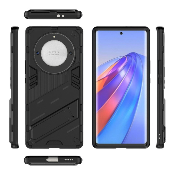 Puzdro pre Honor Magic 5 Lite, Military kickstand, čierne