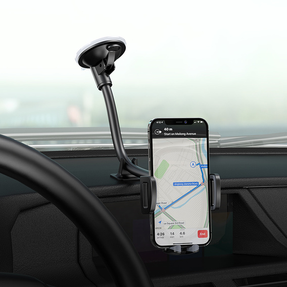 Držiak na čelné sklo auta s nastaviteľným ramenom pre smartfóny