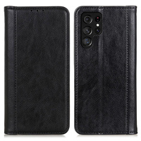 Flipové puzdro pre Samsung Galaxy S25 Ultra, Split Leather, čierne