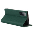 Kožené puzdro pre Samsung Galaxy S20 FE, ERBORD Grain Leather, zelený