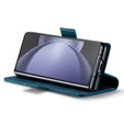 CASEME flipové puzdro pre Samsung Galaxy Z Fold6 5G, Litchi Wallet, modré