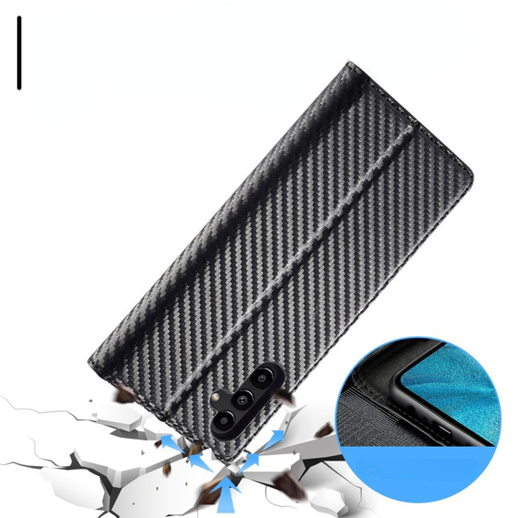Flipové puzdro pre Samsung Galaxy A56, Carbon LC.IMEEKE, čierne