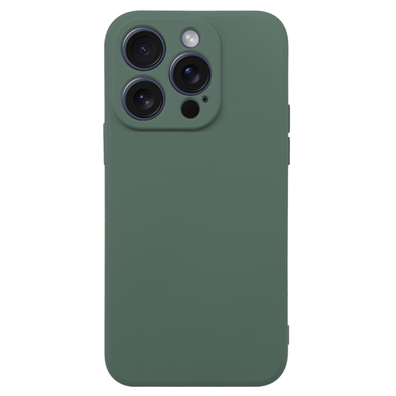 Obal na mobil pre iPhone 15 Pro Max, Silicone Lite, tmavozelené