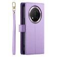 Klapkové puzdro pre Honor Magic 7 Lite, Wallet Zipper Pocket, fialové