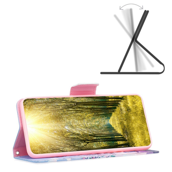 Klapkové puzdro pre Xiaomi 13 Lite, Wallet, tree & owls, modré