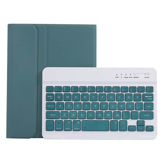 Puzdro s bluetooth klávesnicou pre iPad mini 8.3" 2021 (6 gen.) / iPad mini 8.3" 2024 (7 gen.), temno zeleno