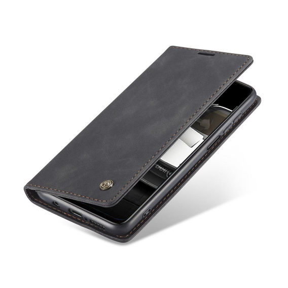 CASEME puzdro pre Xiaomi do Redmi Note 9s / 9 Pro, Leather Wallet Case, čierne