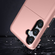 Obal na mobil pre Samsung Galaxy A56 5G, Sliding Card Holder, ružové