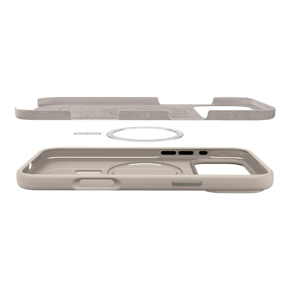 Spigen puzdro pre iPhone 17 Pro Max, Silicone Fit MagSafe, Stone