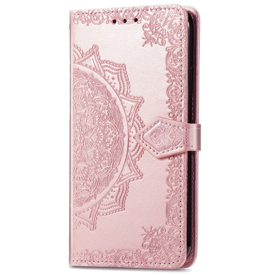 Klapkové puzdro pre Motorola Moto E20/E30/E40, Mandala, ružové rose gold