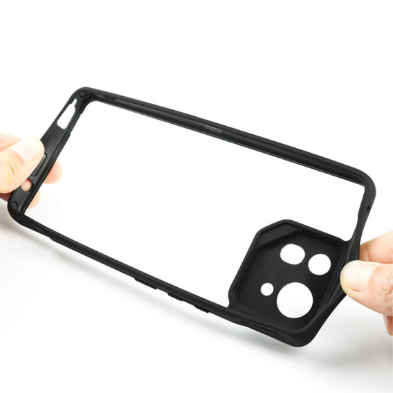 Puzdro pre ASUS ROG Phone 8 Pro, Fusion Hybrid, s ochranou fotoaparátu, transparentné / čierne