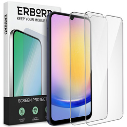 2x tvrdené sklo pre Samsung Galaxy A25 5G, ERBORD 9H Hard Glass na displeji