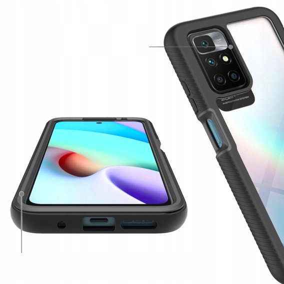 Puzdro pre Xiaomi Redmi 10, Shockproof, s fóliou, modré