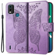 Klapkové puzdro pre Nokia C21 Plus, Butterfly, fialové