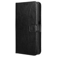 Klapkové puzdro pre Realme C61, Crazy Horse Wallet, čierne