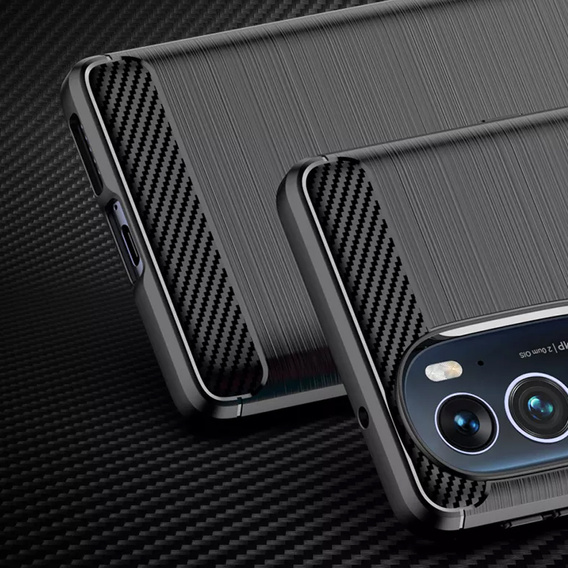 Obal na mobil pre Motorola Edge 30 Pro, Carbon, čierne