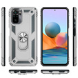 Pancierované obal na mobil pre Xiaomi Redmi Note 10/10S, Nox Case Ring, strieborné