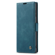 CASEME puzdro pre Samsung Galaxy S22 Ultra, Leather Wallet Case, zelený