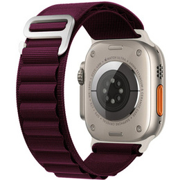 Nylonový remienok pre Apple Watch 1/2/3/4/5/6/7/8/SE/ULTRA 42/44/45/49 mm, bordový