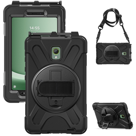 Obrnené puzdro pre Samsung Galaxy Tab Active 3 T570 / 5 X306B, ochranné 360 so slotom na stylus, čierne