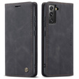 CASEME puzdro pre Samsung Galaxy S22+ Plus 5G, Leather Wallet Case, čierne