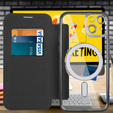 Klapkové puzdro pre iPhone 13, RFID Wallet MagSafe CamShield, čierne