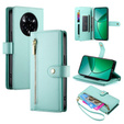 Klapkové puzdro pre Realme 14 Pro 5G, Wallet Zipper Pocket, mätové
