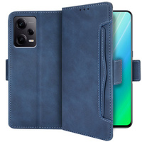 Klapkové puzdro pre Xiaomi Redmi Note 12 5G / POCO X5 5G, Card Slot, tmavomodré