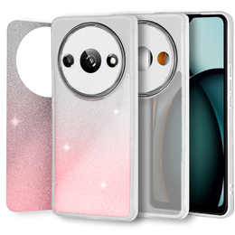 Obal na mobil pre Xiaomi Redmi A3, Glittery Powder, biela / ružová