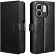 Klapkové puzdro pre Infinix Hot 50i 4G, Crazy Horse Wallet, čierne