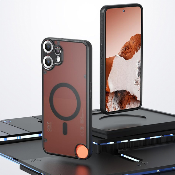 Puzdro pre CMF Nothing Phone 2 Pro, pre MagSafe, ERBORD Matt Case, čierny