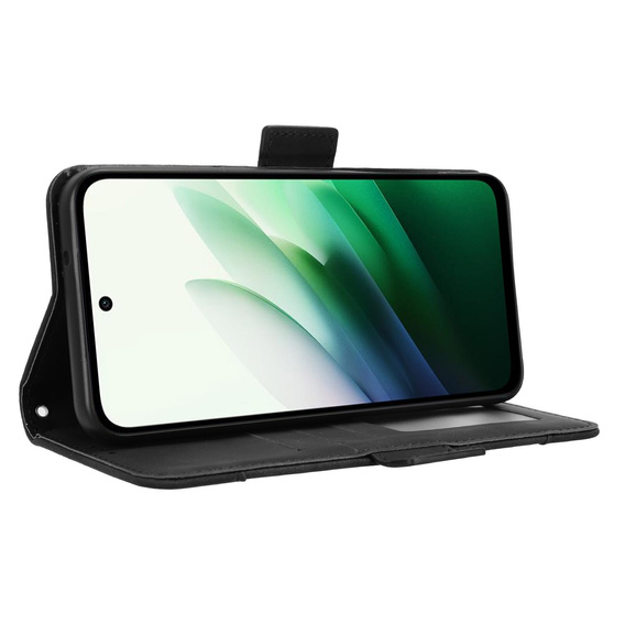 Klapkové puzdro pre Xiaomi Redmi 15 5G / 4G, slot na kartu, peňaženka, čierne