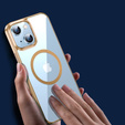 Obal na mobil pre iPhone 14 Plus, ERBORD Hybrid MagSafe Case, zlaté