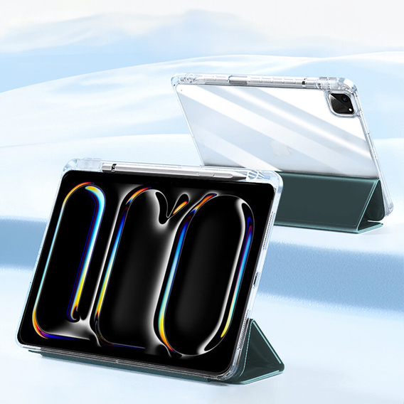 Puzdro pre Apple iPad Pro 13" 7 gen. 2024 (A2925, Smartcase Hybrid, so slotom na stylus, zelený