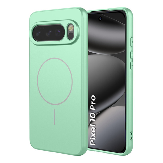 Silikónové puzdro pre Google Pixel 10 / 10 Pro, pre MagSafe, zelené