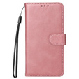 Klapkové puzdro pre Samsung Galaxy A34 5G, Leather Wallet, ružové rose gold