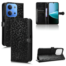 Flipové puzdro pre Xiaomi Redmi 15C 4G/LTE, Wallet Rhombus, čierne