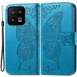 Klapkové puzdro pre Xiaomi 13, Butterfly, modré