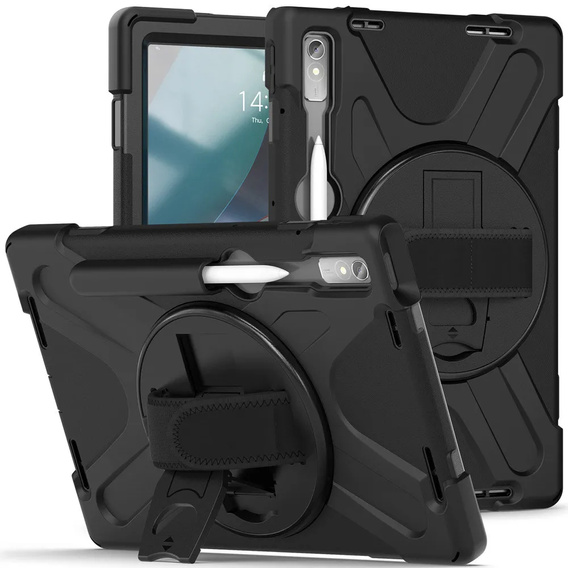 Obrnené puzdro pre Lenovo Tab P11 Pro Gen 2 TB132FU TB132XU 11.2", ochranné 360 so slotom na stylus, čierne