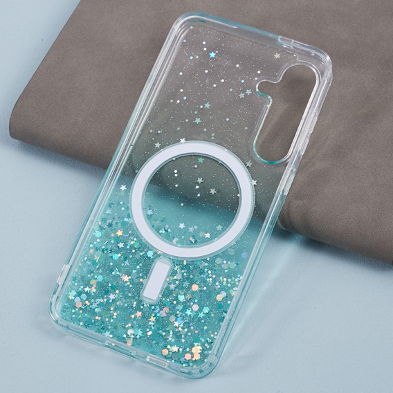 Puzdro pre Samsung Galaxy S24+ Plus, Glittery, pre MagSafe, zelené