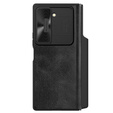 Flipové puzdro NILLKIN pre Samsung Galaxy Z Fold6 5G, CamShield Qin Pro, kožené, čierne