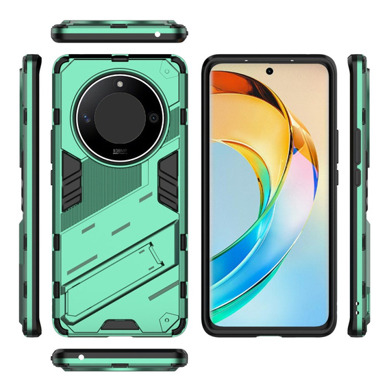 Puzdro pre Honor Magic 6 Lite 5G, Military kickstand, zelený