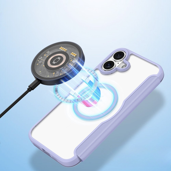 Dux Ducis Obal na mobil pre iPhone 16, Skin X Pro, MagSafe, fialové