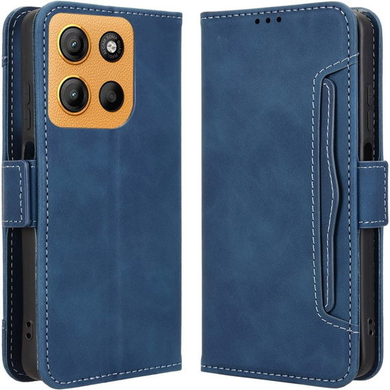 Klapkové puzdro pre Motorola Moto G15 / Motorola Moto G15 Power, Card Slot, tmavomodré