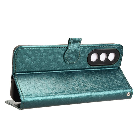 Flipové puzdro pre OnePlus Nord 5, Wallet Rhombus, zelený