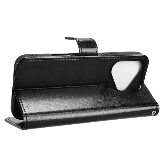 Klapkové puzdro pre Honor 400 Lite, Crazy Horse Wallet, čierne