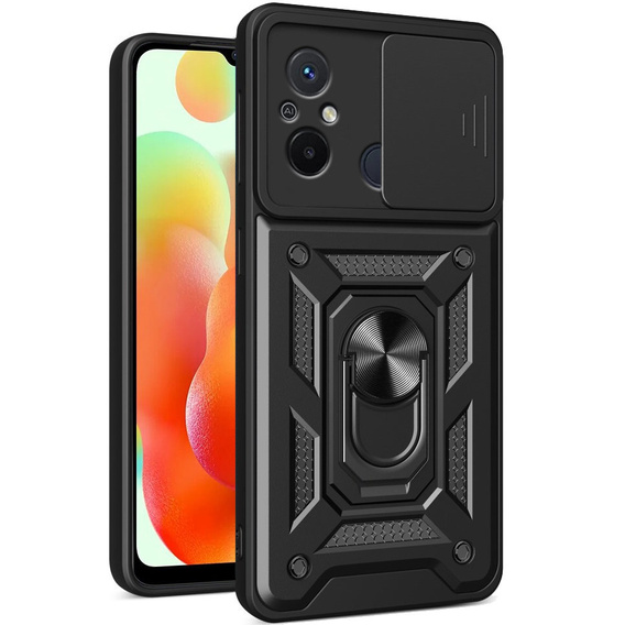 Obal na mobil pre Xiaomi Redmi 12C, CamShield Slide, čierne