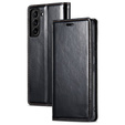 Klapkové puzdro pre Samsung Galaxy S23, ERBORD Waxy Wallet, čierne