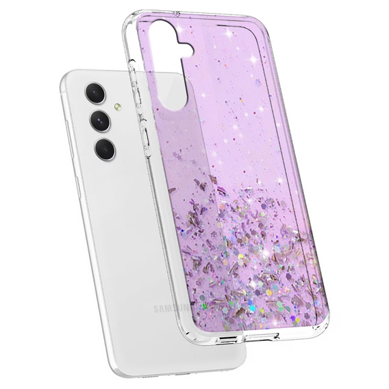 Obal na mobil pre Samsung Galaxy A54 5G, Glittery, fialové
