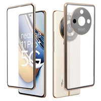 Puzdro pre Realme 11 Pro 5G / Pro+ 5G, Magnetic Dual Glass, zlaté